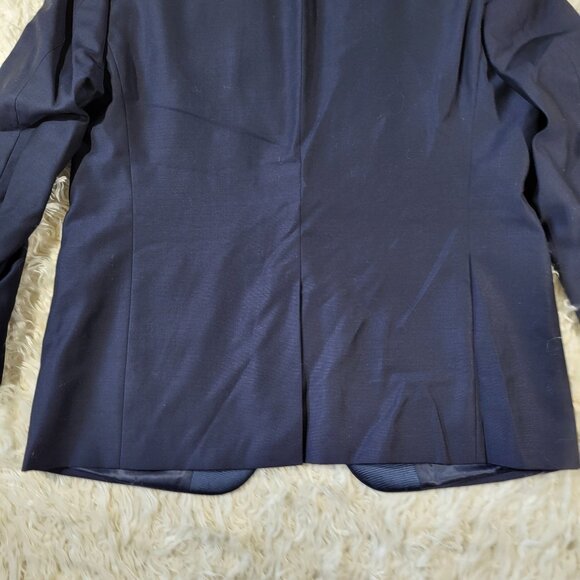 Ryan Seacrest Distinction Mens100% Wool Navy Blazer - Size 46R - Picture 13 of 14